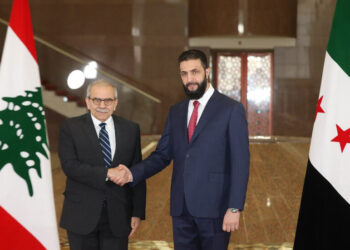 رئيس الحكومة اللبنانية نواف سلام يلتقي بالرئيس السوري أحمد الشرع