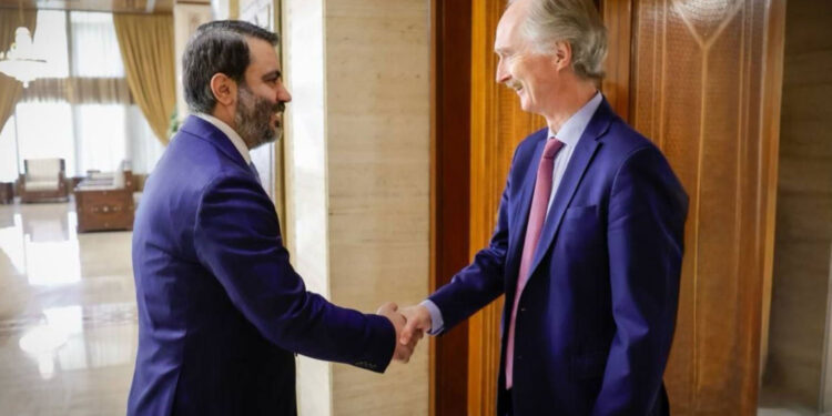 الشيباني وبيدرسون يناقشان تعيين مجلس الشعب