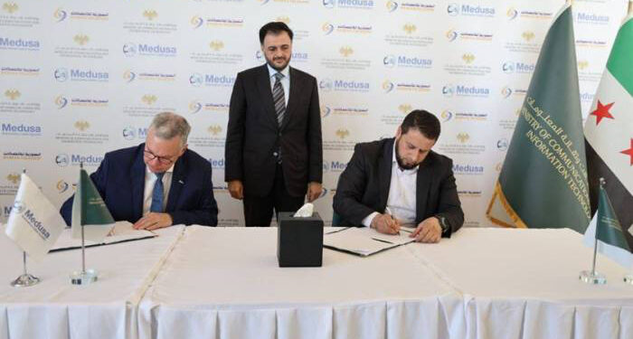 توقيع اتفاقية لإنزال أول كابل بحري يربط سوريا بشبكة الاتصالات العالمية