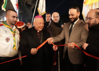 بمناسبة أعياد الميلاد ورأس السنة ، افتتاح القرية الميلادية بمدينة حلب