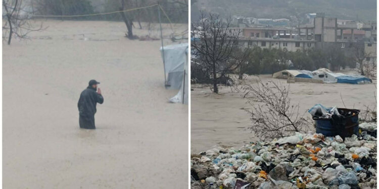 إدلب واللاذقية.. مئات النازحين بلا مأوى مجدداً نتيجة السيول الجارفة